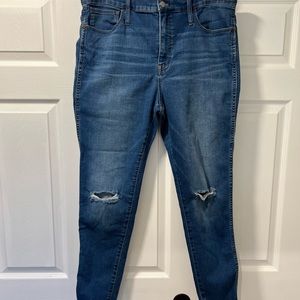 Madewell Roadtripper jeans. Buttery soft 10 inch rise, with stretch.